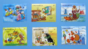 ディズニー　切手　各地のクリスマス　６枚　ANGUILLA　 アンギラ　未使用