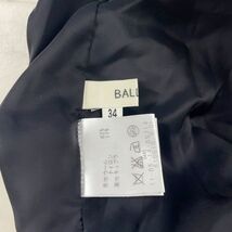 BALLSEY ボールジィ タイトスカート 膝丈 裏地あり タック入り ウール グレー サイズ34*NB702_画像6