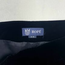 ROPE' ロペ セミフレアスカート ショート丈 ベロア ベルベット 黒 ブラック サイズ60-86*NB704_画像6