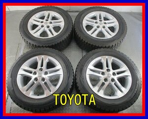 ■中古タイヤホイール■　TOYOTA エスティマ 純正 16インチ 6.5J +50 5H 114.3 DUNLOP WM01 215/60R16 95Q ST 激安 送料無料 J287