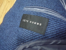 テットオム TETE HOMME☆カシミヤ混 ウールコート チェスターコート☆Ｍ_画像9