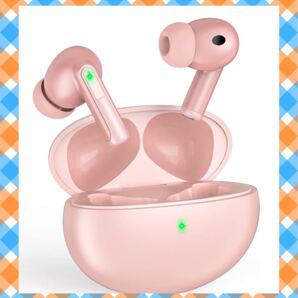 【2025年モデル】 bluetoothイヤホン Hi-Fi ENCノイズキャンセリング (ピンク)