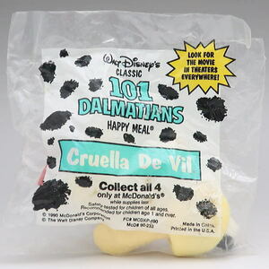  Disney kruela 101 Dalmatians McDonald's happy mi-ru toy 1990 year unopened 