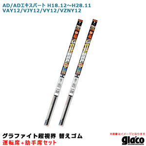 ガラコワイパー 超視界 替えゴム 車種別セット AD/ADエキスパート H18.12～H28.11 VAY12/VJY12/VY12/VZNY12 運転席+助手席 ソフト99