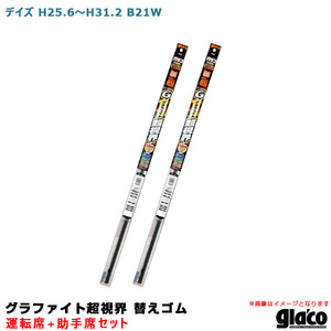 ガラコワイパー グラファイト超視界 替えゴム 車種別セット デイズ H25.6～H31.2 B21W 運転席+助手席 ソフト99