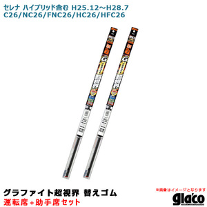 ガラコワイパー 超視界 替えゴム 車種別セット セレナ ハイブリッド含む H25.12～H28.7 26系 運転席+助手席 ソフト99