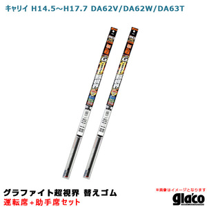 ガラコワイパー グラファイト超視界 替えゴム 車種別セット キャリイ H14.5～H17.7 DA62V/DA62W/DA63T 運転席+助手席 ソフト99