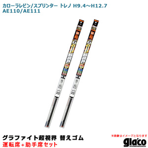 ガラコワイパー 超視界 替えゴム 車種別セット カローラレビン/スプリンター トレノ H9.4～H12.7 AE110/AE111 運転席+助手席 ソフト99