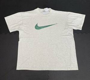 ★90ｓ　NIKE ナイキ ビッグスウォッシュ Tシャツ グレー 