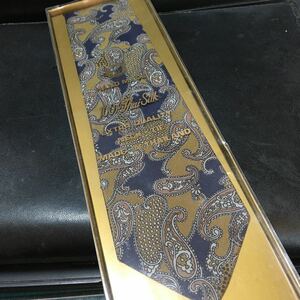 高級シルク100% Silk NECK-TIE ハンドメイド タイランド ペイズリー柄 GEMS タイシルクネクタイ【21/02 TY-2E】