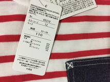 【同梱不可！】【Wrangler】Ｔシャツ★１１０★赤×白×ボーダー★ポケット付き_画像2