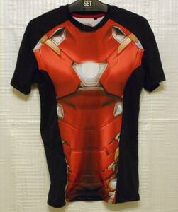 アイアンマン Tシャツ Sサイズ ( iron man marvel マーベル アメコミ コンプレッション ウェア ストレッチ トレーニング インナー ジム