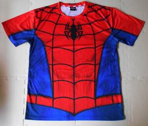 *訳あり* スパイダーマン Ｔシャツ XLサイズ (速乾 marvel アメコミ コスプレ spiderman マーベル ハロウィン 仮装