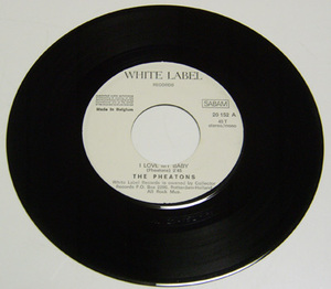 45rpm/ I LOVE MY BABY - THE PHEATONS/ CINDY LOU - NARVEL FELTS/ 50's, rockabilly,FIFTIES,WHITE LABEL RECORDS,ROCKABILLY,REPRO