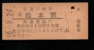 （篠ノ井線）松本駅３０円