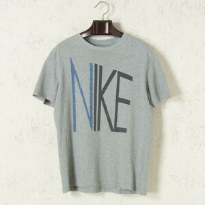 NIKE Tシャツ プリントT カットソー コットン ロゴ グレー/灰 L m0002-11-053