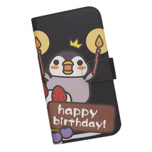Xperia Ace III SO-53C/SOG08/A203SO　スマホケース 手帳型 プリントケース ペンギン 動物 ケーキ 誕生日 キャラクター かわいい_画像1
