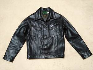  ultra rare tea core Fellows leather jacket denim jacket stereo a hyde 3rd type black 36