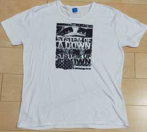 System of a Down　WHITE Tシャツ　Lサイズ程度　システムオブアダウン