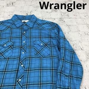 Wrangler ラングラー 長袖ウエスタンネルシャツ 古着 W11699