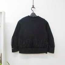 ワッフリッシュワッフル Wafflish Waffle キッズ 3XL お袖 別生地が 可愛い 長袖 トレーナー 黒 ブラック トップス_画像5