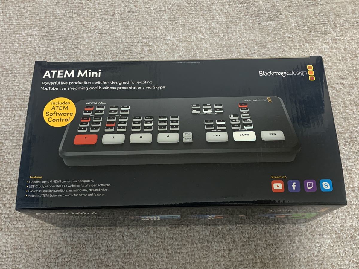 新品・未開封】ATEM Mini ライブプロダクションスイッチャー-