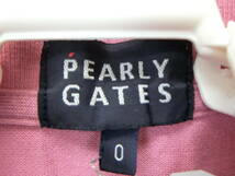 【感謝セール】PEARLY GATES(パーリーゲイツ) ポロシャツ 紫 レディース 0 ゴルフウェア 2106-0240 中古_画像4