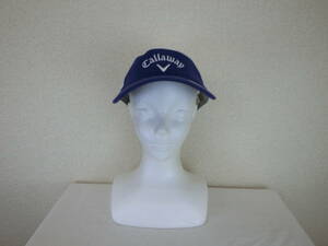 [ thanks sale ][ beautiful goods ]Callaway( Callaway ) sun visor blue white men's free size Golf supplies 2008-0169 used 