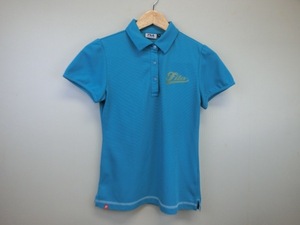 【感謝セール】【美品】FILA GOLF(フィラゴルフ) ポロシャツ 水色 レディース M ゴルフウェア 1912-0088 中古