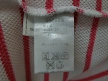 【感謝セール】PUMA GOLF(プーマゴルフ) ポロシャツ 白赤ボーダー レディース 0 ゴルフウェア 2105-0378 中古_画像8
