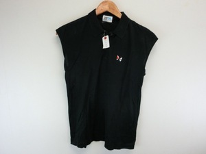 HANAE MORI GOLF ポロシャツ 黒 レディース M ゴルフウェア 1809-0854 中古