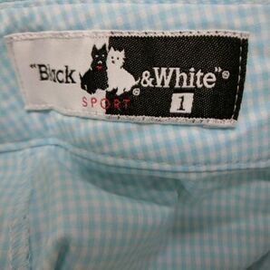 【感謝セール】Black&White(ブラック&ホワイト) パンツ 水色チェック レディース 1 ゴルフウェア 1907-1367 中古の画像7