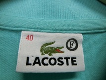 【感謝セール】LACOSTE(ラコステ) ポロシャツ 水色 レディース 40 ゴルフウェア 1909-0970 中古_画像3