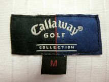 【感謝セール】Callaway(キャロウェイ) 七分丈ポロシャツ 薄ピンク レディース M ゴルフウェア 1908-0216 中古_画像3