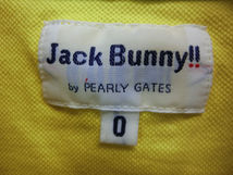 【感謝セール】Jack Bunny(ジャックバニー) ポロシャツ 黄色 レディース 0 ゴルフウェア 1910-0271 中古_画像3