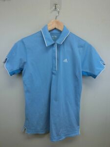 【感謝セール】【美品】adidas(アディダス) ポロシャツ 水色 レディース M ゴルフウェア 1909-0803 中古