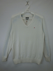 【感謝セール】BLOOD SHIFT(ブラッドシフト) セーター 白 メンズ 46 ゴルフウェア 2108-0245 中古