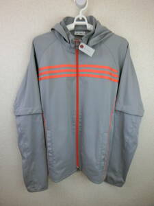 【感謝セール】【美品】adidas(アディダス) ウィンドブレーカー グレー レディース M/M ゴルフウェア 2012-0558 中古