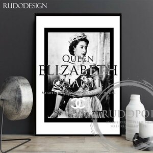 A1 размер рамка завершено [ Elizabeth женщина ./Queen Elizabeth II бренд oma-ju искусство постер Chanel ]