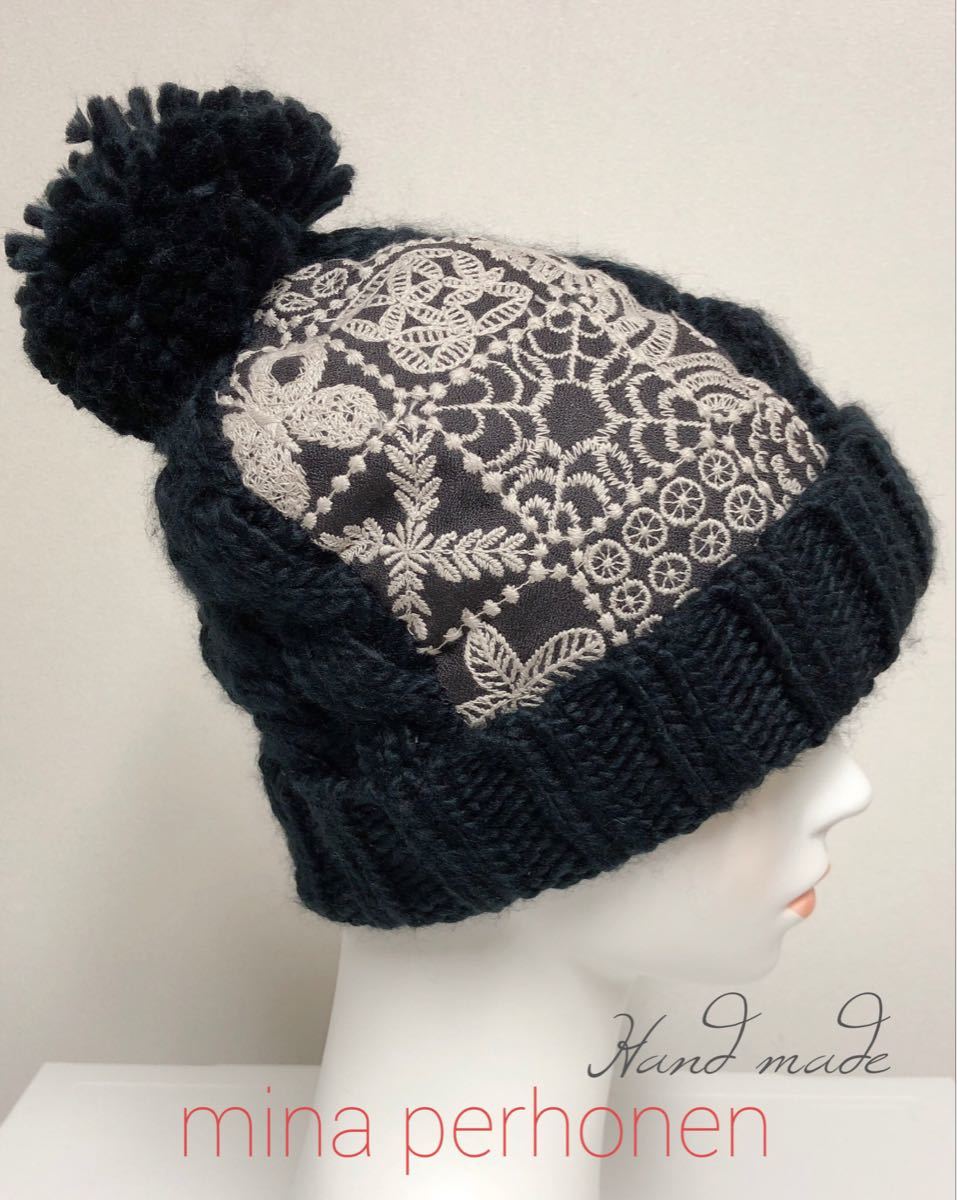 ミナペルホネン ベレー帽 帽子 repo ハンドメイド smcint.com