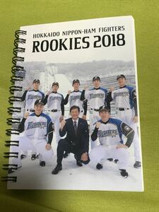 新品『　北海道日本ハムファイターズ　 15th PROJECT　 ROOKIES 2018　オリジナルリングノート（A6サイズ）新入団選手表紙タイプ　』清宮　