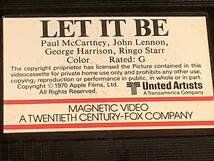 VHSビデオ(輸入版)〓ビートルズ／レット・イット・ビー BEATLES”Let it be”〓良好品！_画像5