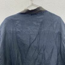 FINNE GAN シルクジャケット 2XLサイズ ビッグサイズ ロゴ刺繍 ブラック 古着卸 アメリカ仕入 t2210-3415_画像8