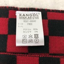 KANGOL カンゴール カシミヤ混 フリンジ マフラー レッド/ブラック MU632022103104_画像5