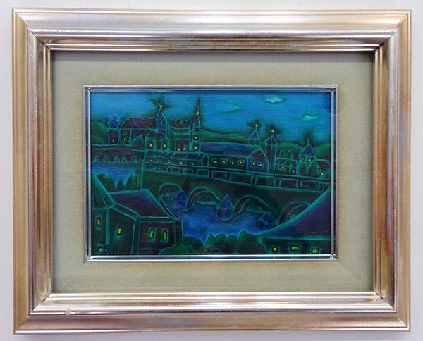 ☆ Hiki Shoko Spanish Bridge Oil painting SM Signed Framed Hand-painted No certificate Boxed, Painting, Oil painting, Nature, Landscape painting