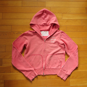 бесплатная доставка! Hollister Zip up Parker Pink Back Logo ★ Размер M ★ Hollister Ladies рисует код без Excag