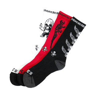 CHROME HEARTS クロムハーツ 靴下 JOE FOTI フォティ ソックス L ハリスティータ ジャービス マヘリア SOCKS 3PK 新品 3足SET