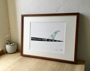 Matthew Allen　マシューアレン　Surfing Art Print Geo Fin　379×288mm