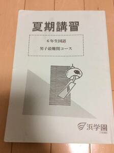 浜学園　6年生 国語 夏期講習 男子最難関コース