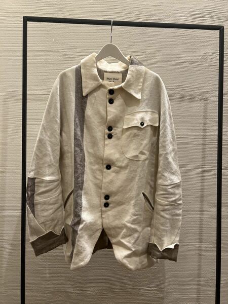 18SS Marc Point Solid Lapel Linen Jacket マークポイント　カバーオール　ジャケット　リネン　麻　48